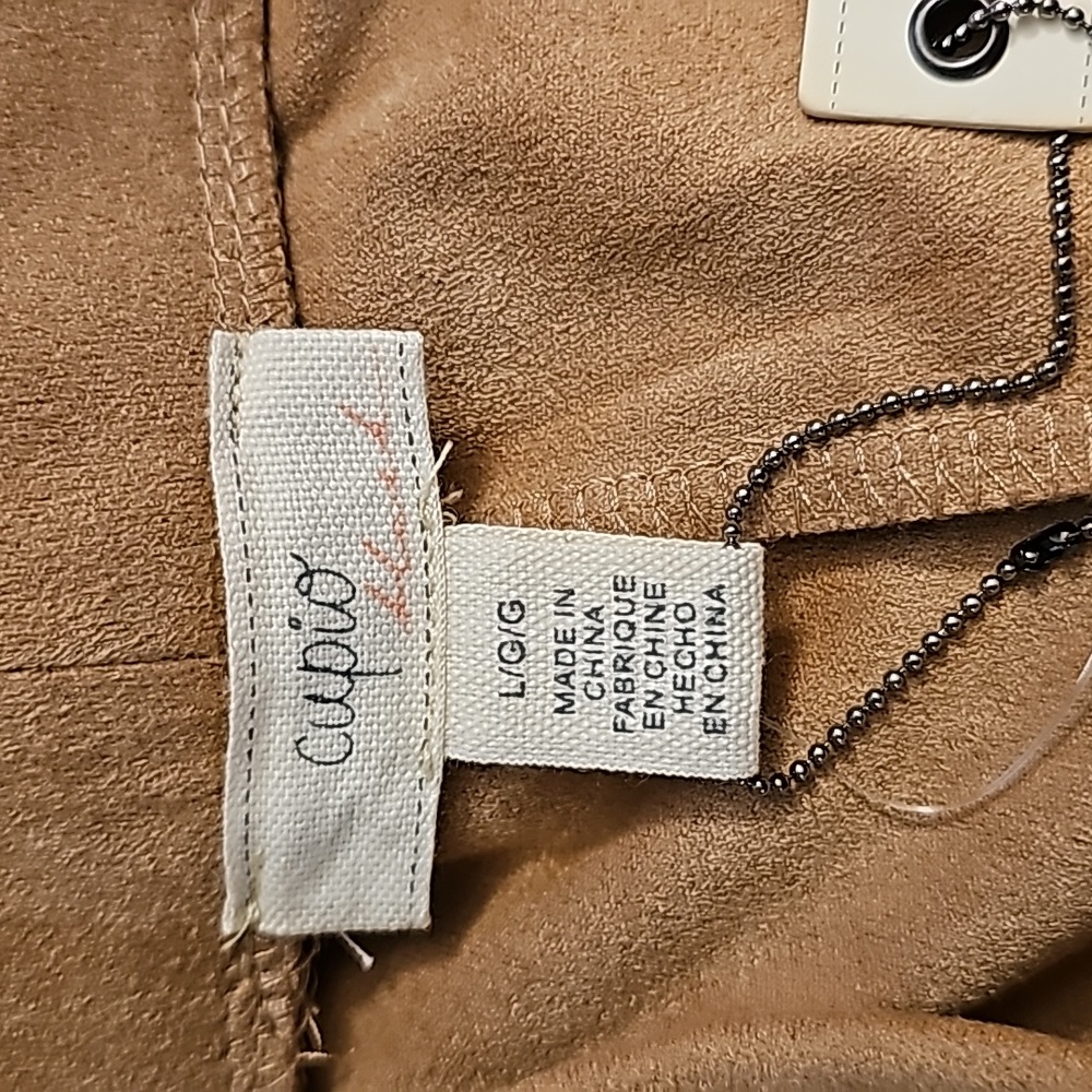 Cupio Velour Sweatpants in Beige Size Large - Picture 5 of 9